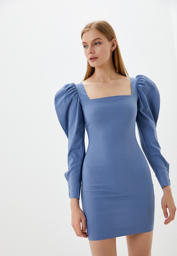 женское платье-футляр onze, голубое