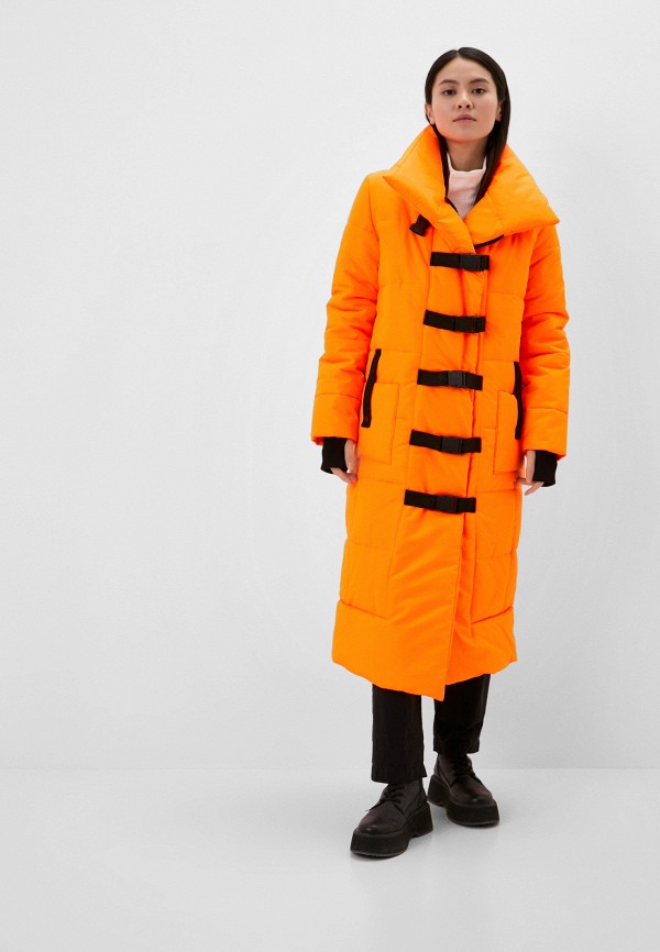 женская утепленные куртка malaeva, оранжевая