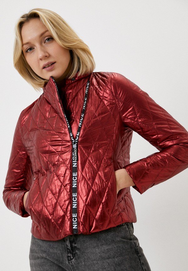 женская утепленные куртка naturel, красная