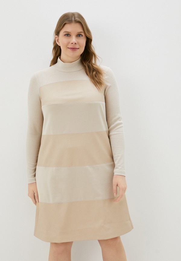 женское платье-свитеры asv fashion design, бежевое