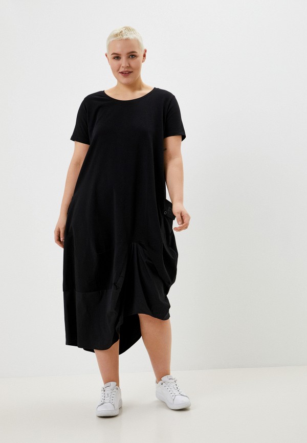 женское платье-футболки le monique, черное