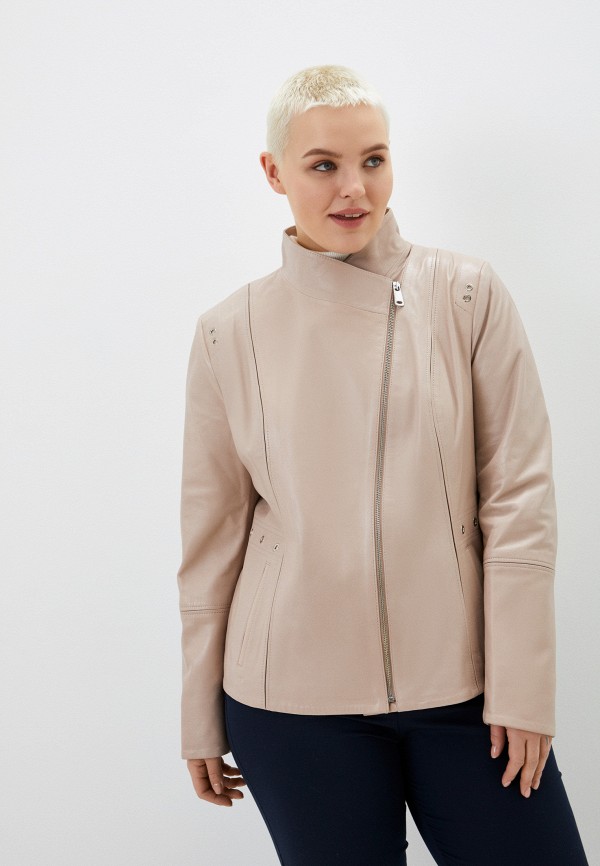женская куртка косухи le monique, розовая