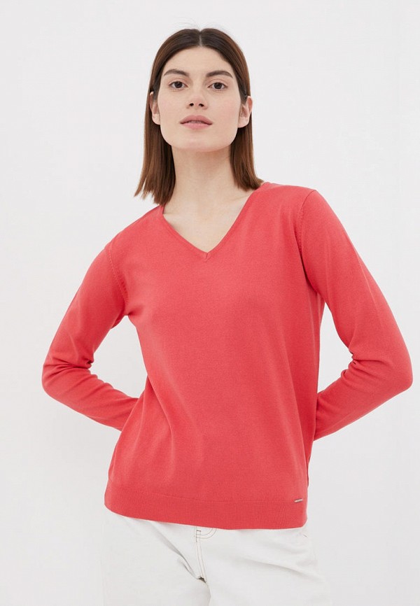 женский пуловер finn flare, красный