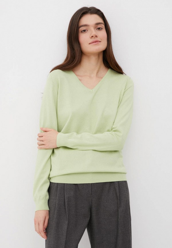 женский пуловер finn flare, зеленый