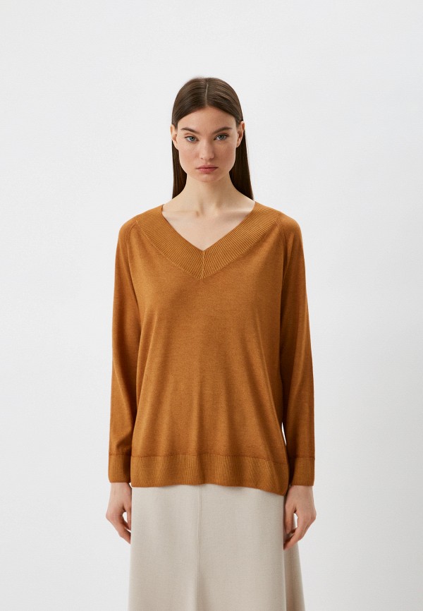 женский пуловер falconeri, коричневый