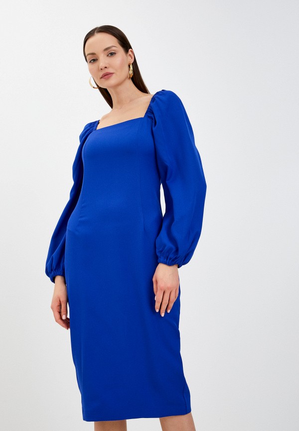 женское платье-футляр vittoria vicci, синее