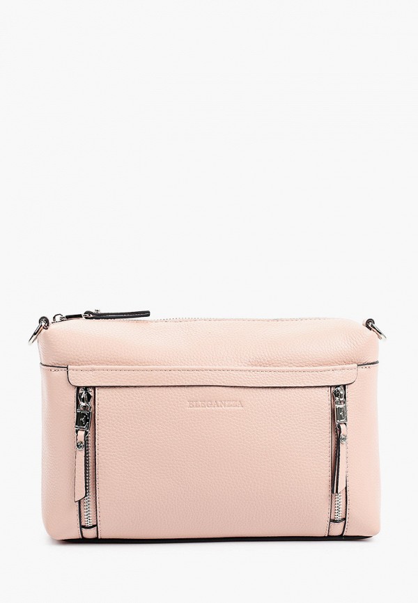 женская сумка через плечо eleganzza, розовая