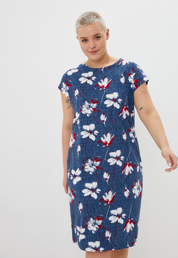 женское платье-футболки агапэ, синее