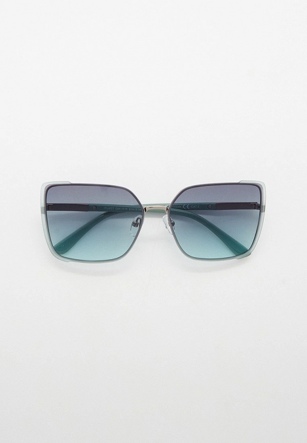 женские квадратные солнцезащитные очки furlux, бирюзовые
