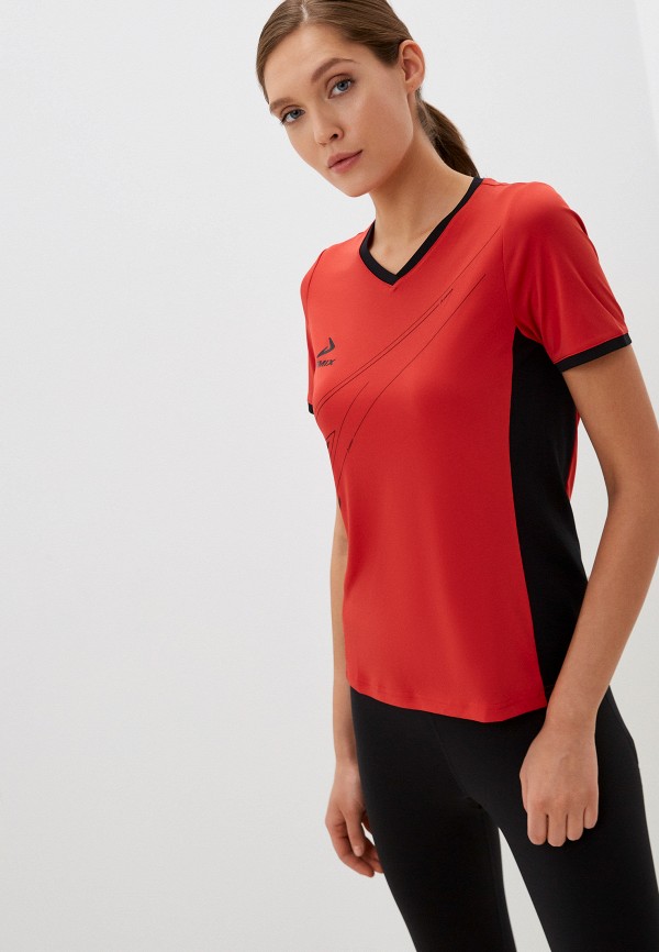 женская спортивные футболка demix, красная