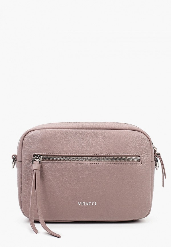 женская сумка через плечо vitacci, фиолетовая