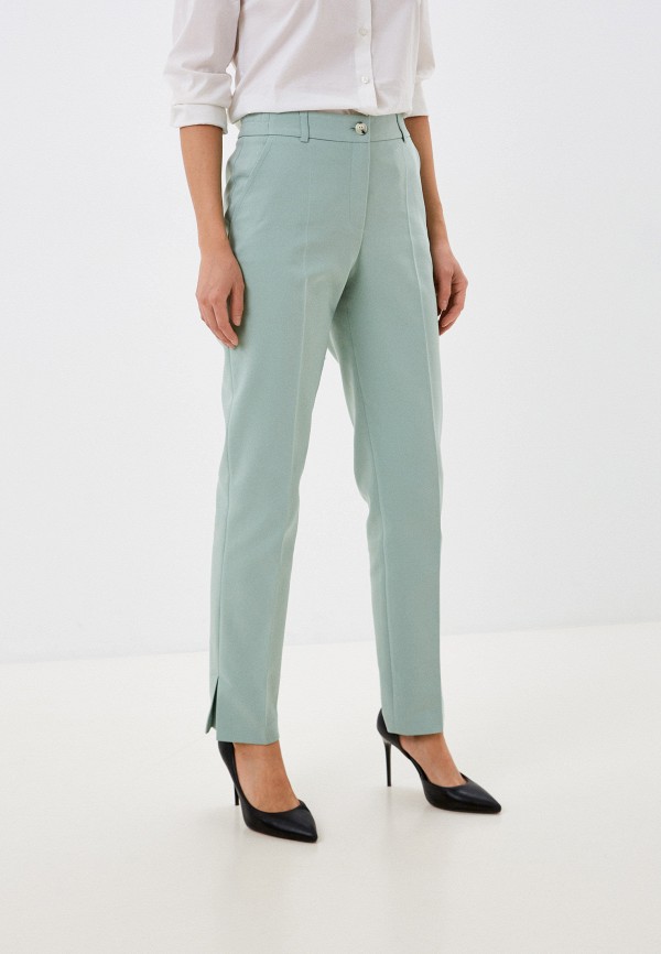 женские зауженные брюки solo by endea, зеленые