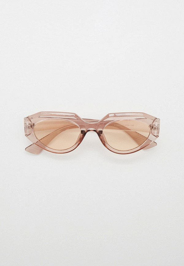 женские солнцезащитные очки кошачьи глаза vitacci, бежевые