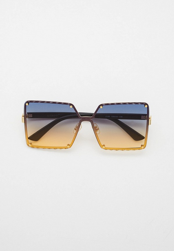 женские квадратные солнцезащитные очки vitacci, золотые