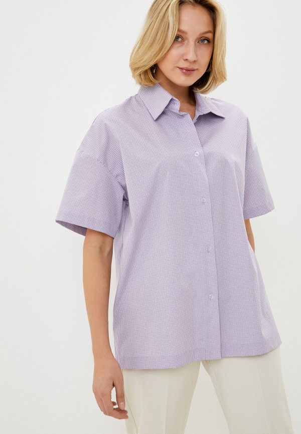 женская рубашка с коротким рукавом you, фиолетовая