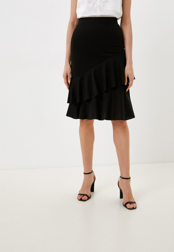 женская юбка-трапеции марвелин, черная
