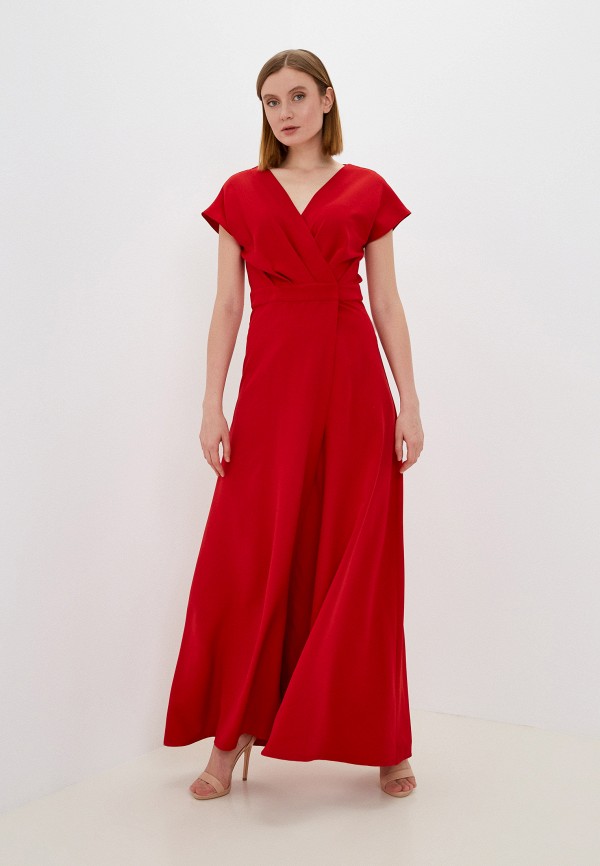 женское платье с запахом cerezo, красное