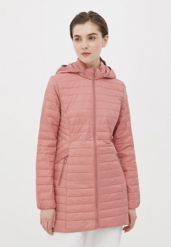 женская утепленные куртка finn flare, розовая