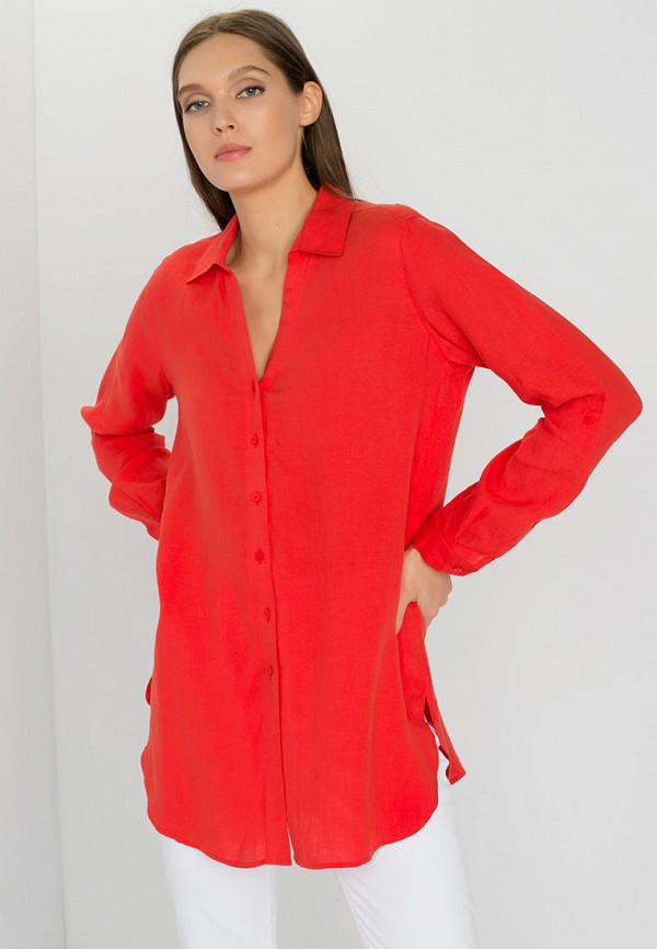 женская рубашка с длинным рукавом gerry weber, красная