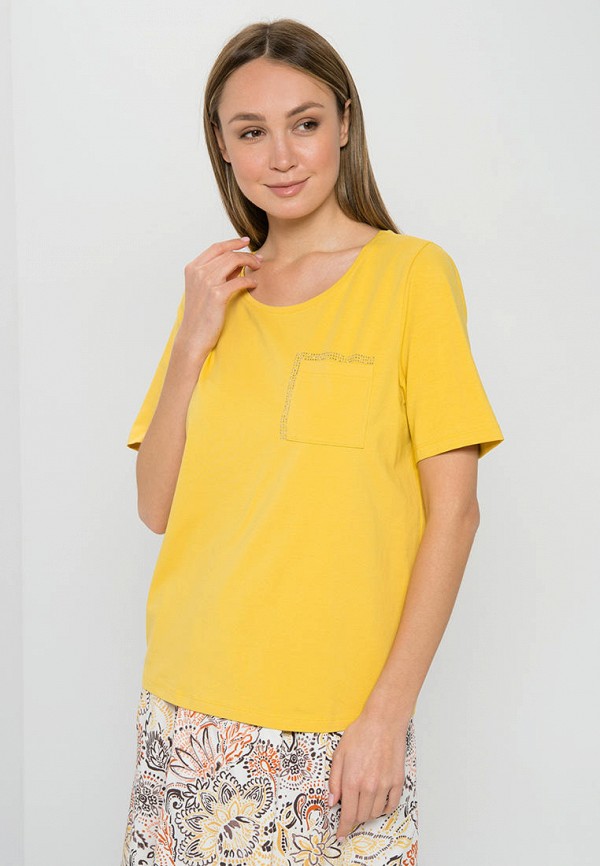 женская футболка gerry weber, желтая