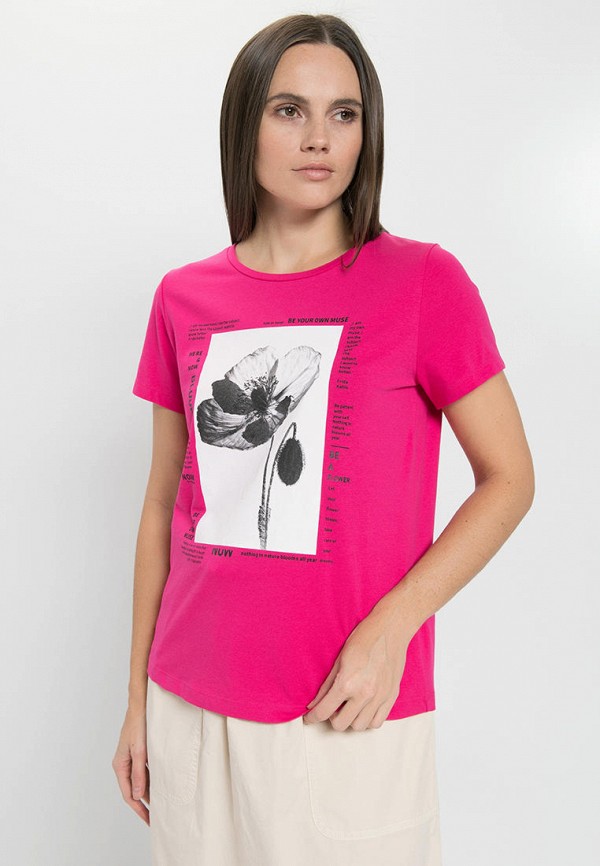 женская футболка taifun, розовая
