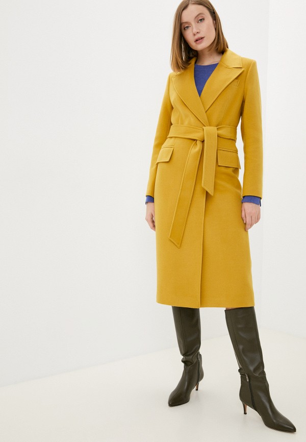 женское двубортные пальто vivaldi, желтое