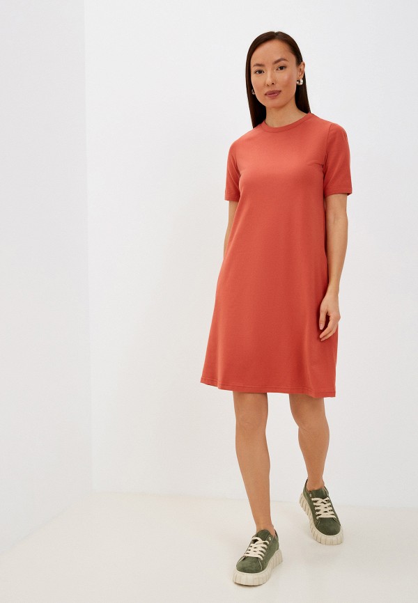 женское платье-футболки brikoly, оранжевое