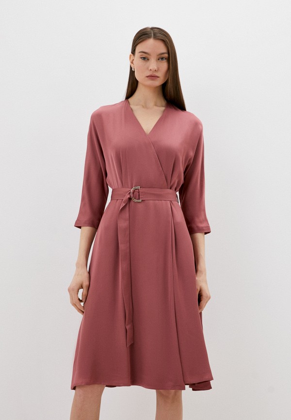 женское платье с запахом lusio, розовое