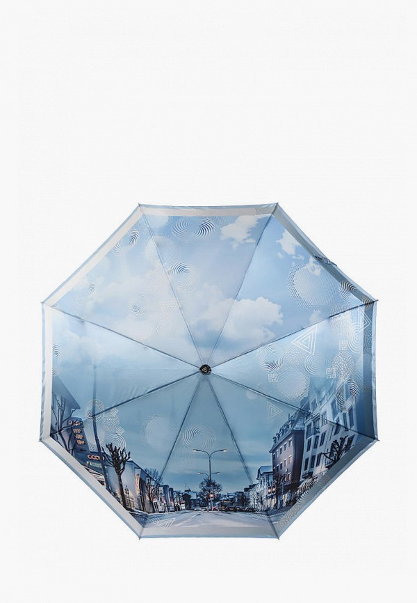женский складные зонт fabretti, голубой