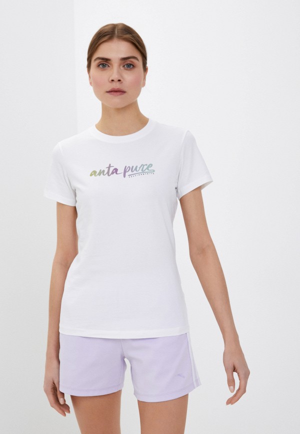 женская спортивные футболка anta, белая