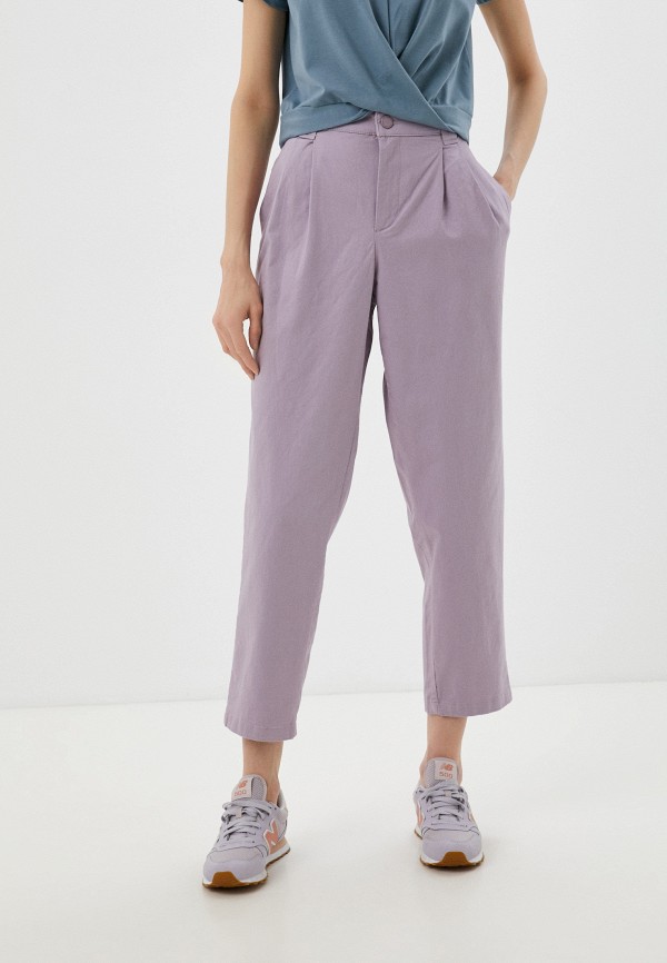 женские повседневные брюки zolla, фиолетовые