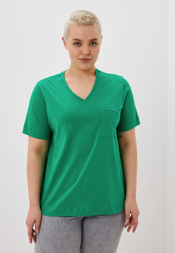женская футболка modress, зеленая