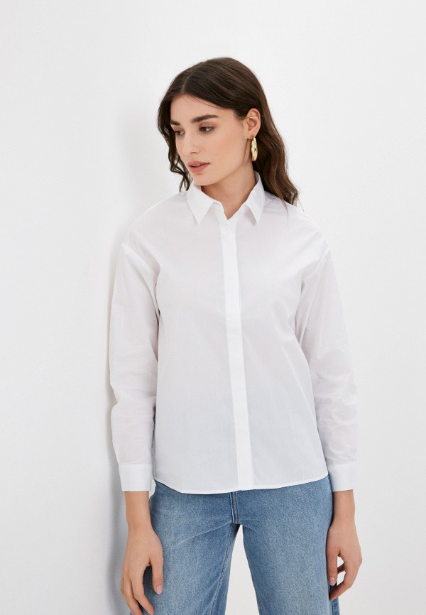 женская рубашка с длинным рукавом abricot, белая