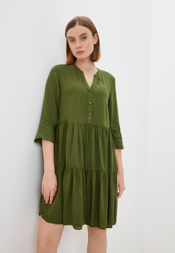 женское повседневные платье tom tailor, зеленое