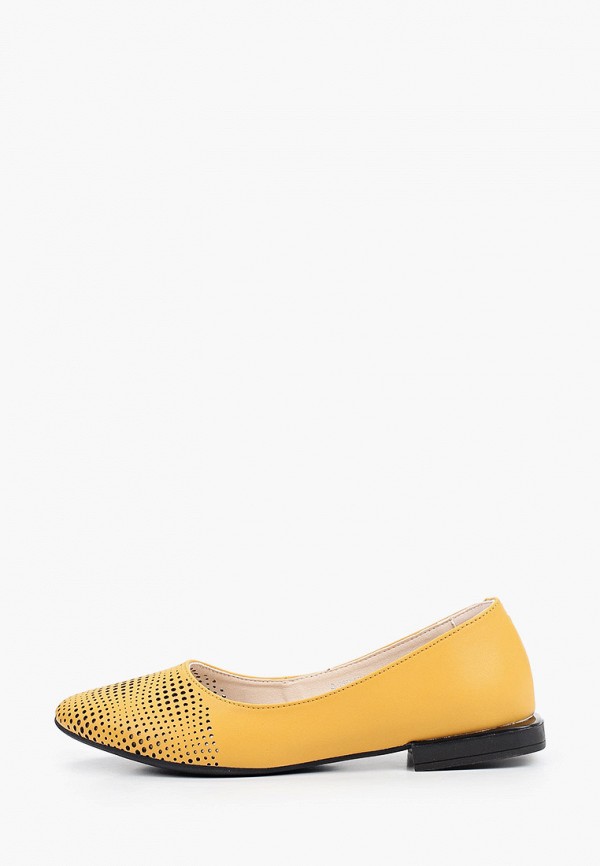 женские туфли с закрытым носом el’rosso, желтые