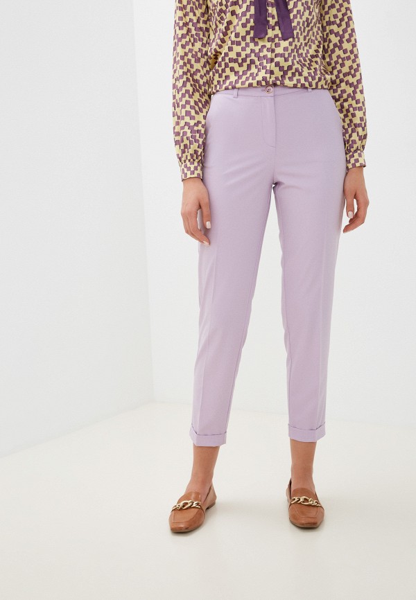 женские повседневные брюки solo by endea, фиолетовые