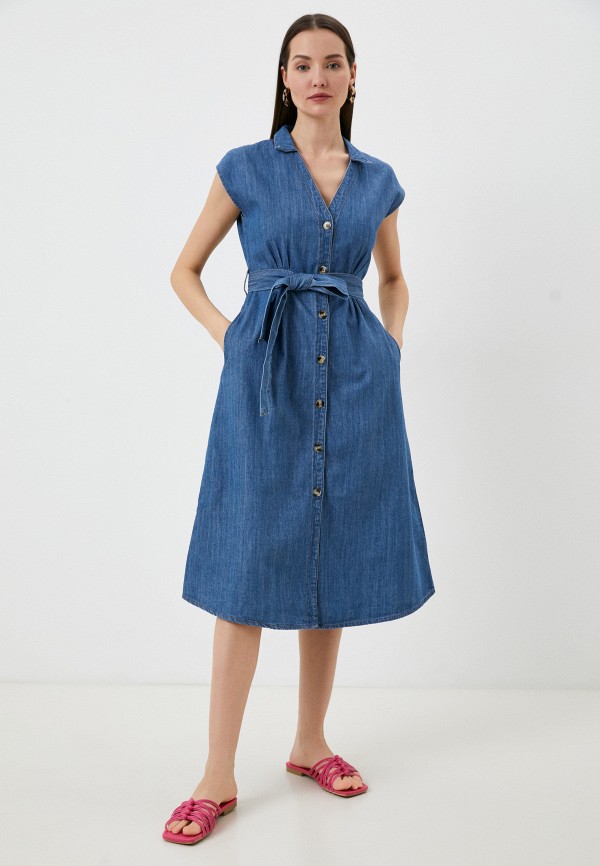 женское джинсовые платье vittoria vicci, синее