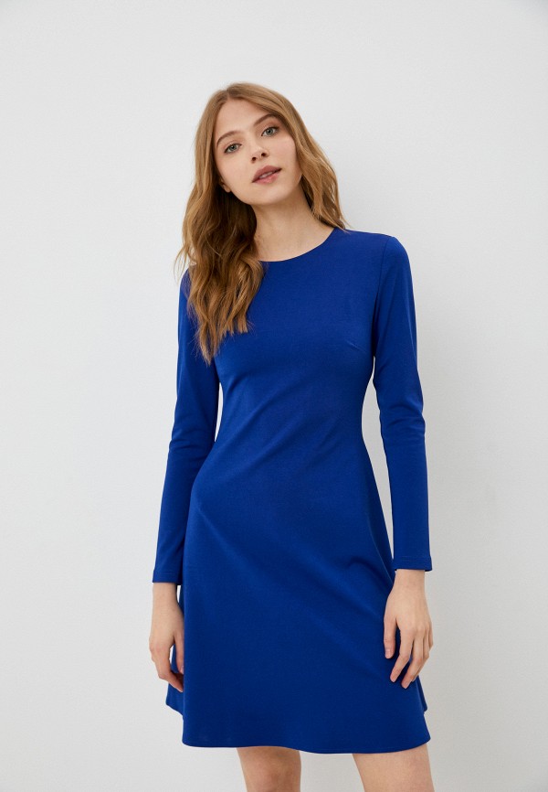 женское повседневные платье sdress, синее