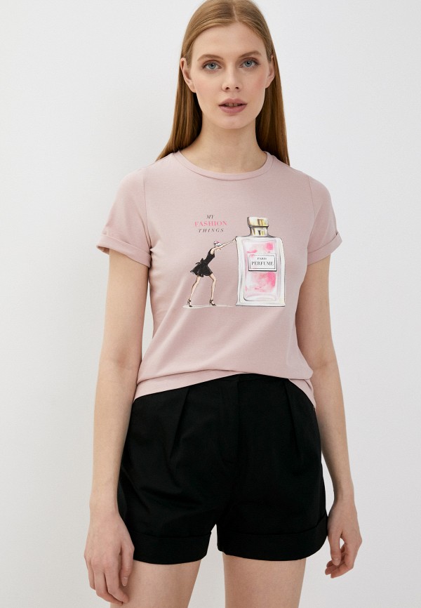 женская футболка sofee, розовая
