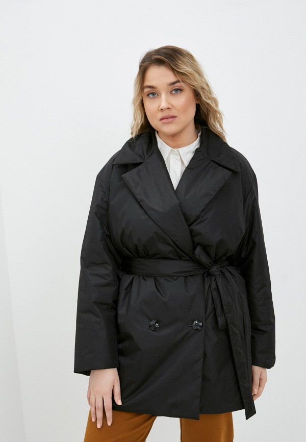 женская утепленные куртка notte bianca, черная