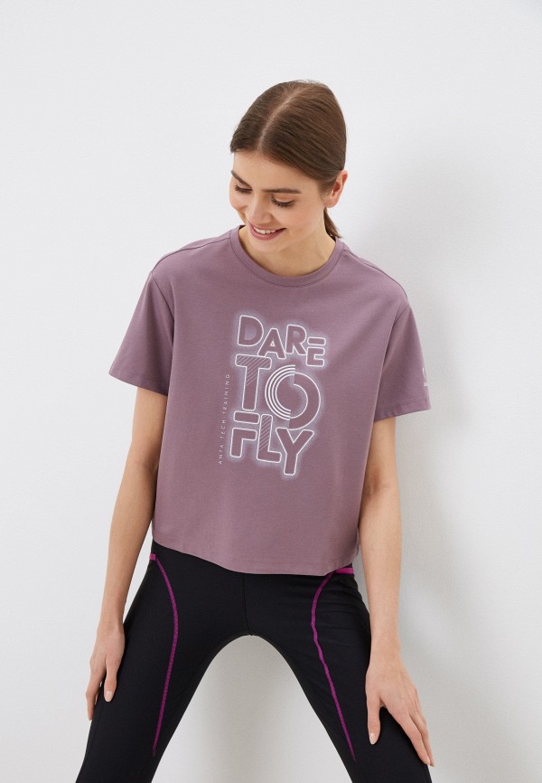 женская спортивные футболка anta, фиолетовая