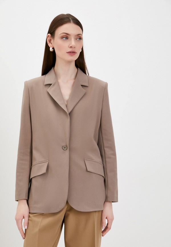 женский пиджак mark formelle, коричневый