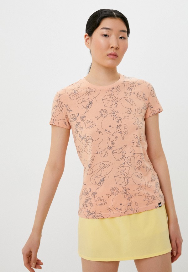 женская спортивные футболка termit, розовая
