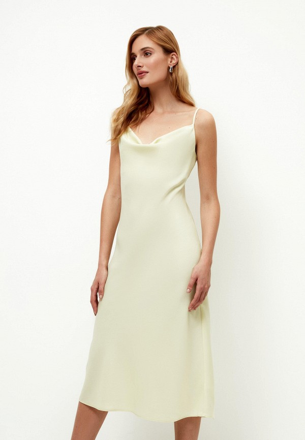 женское платье-комбинация zarina, зеленое