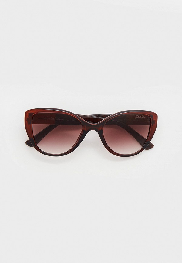женские солнцезащитные очки кошачьи глаза gabriela marioni, коричневые