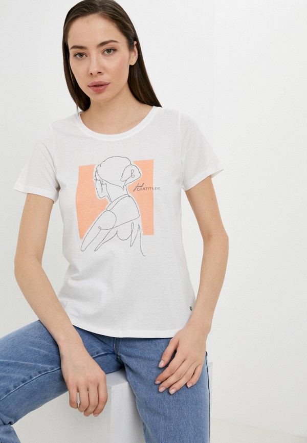 женская футболка baon, белая