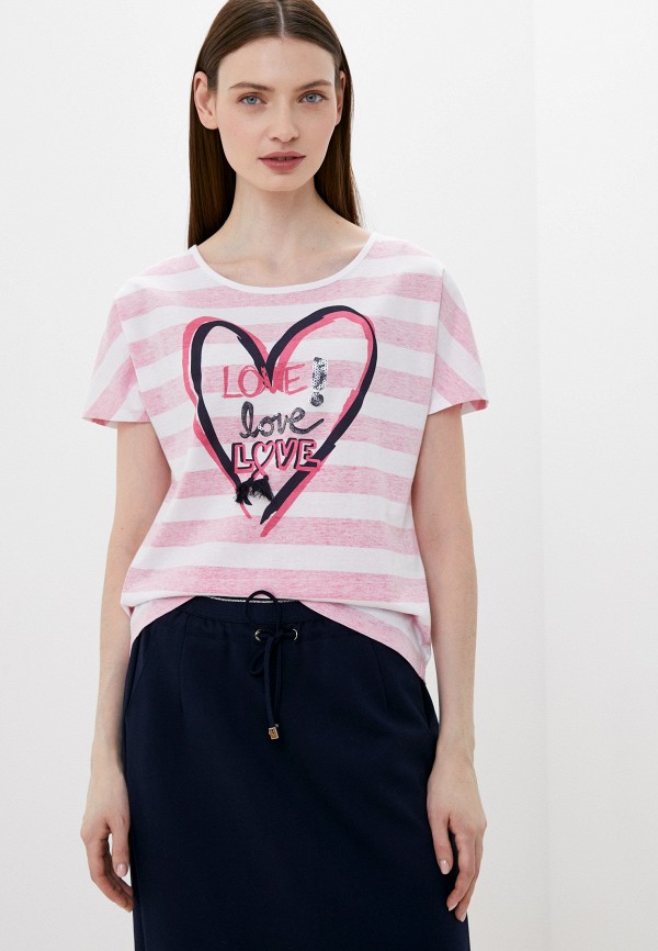 женская футболка stern, розовая