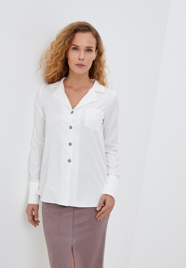 женская блузка с длинным рукавом viaville, белая