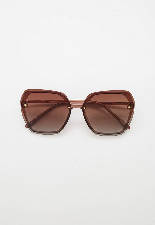 женские квадратные солнцезащитные очки eleganzza, коричневые