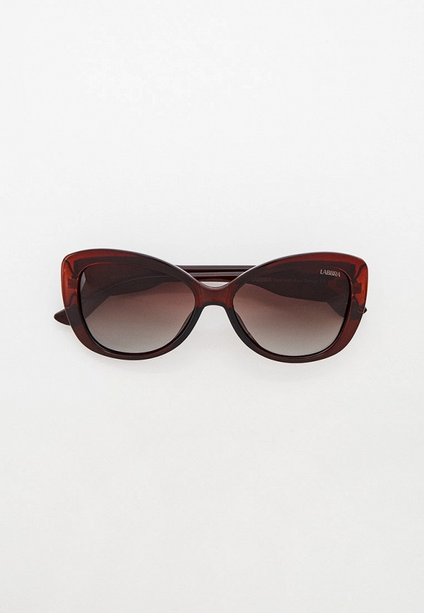 женские квадратные солнцезащитные очки labbra, коричневые